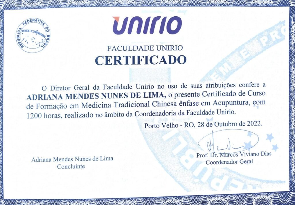 Certificado MTC Unirio